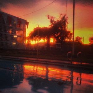Sunset as I swam