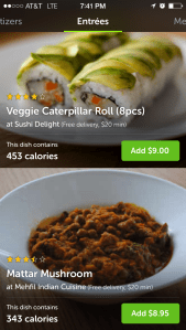 Zesty vegan options