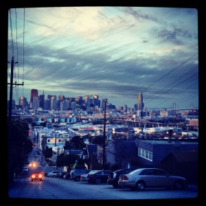 Skyline and Bay Bridge from Potrero Hill