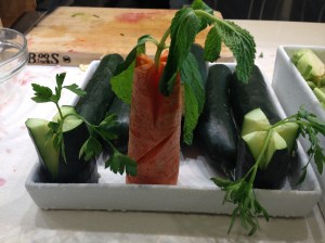 Fun with veggies! As seen in the EA cafeteria