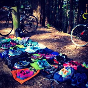 Thanks to Kim for making such an organized transition area for us to start our run!