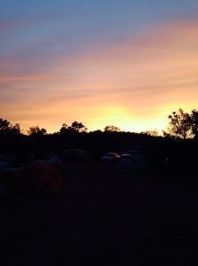 Sunset from our campsite