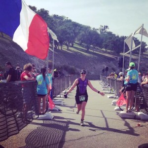 Finisher's chute! Thanks for the photo, coach Kim! 