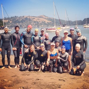 Team photo before swimming