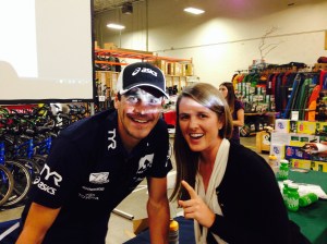 Andy Potts and I! Go Blue! Go Andy!! 