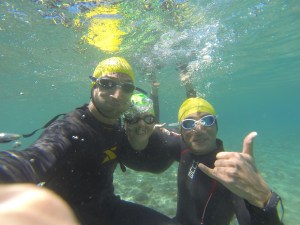 A little underwater fun after our workout :-)