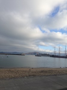 Aquatic Park at 8am, ready to swim!