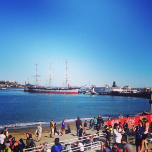 Aquatic Park on Sunday morning and the US Half Marathon